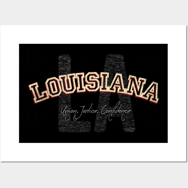 Louisiana Vintage Retro Wall Art by Hashtagified